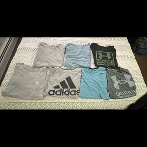 Lot of 7 Mens small athletic t shirts